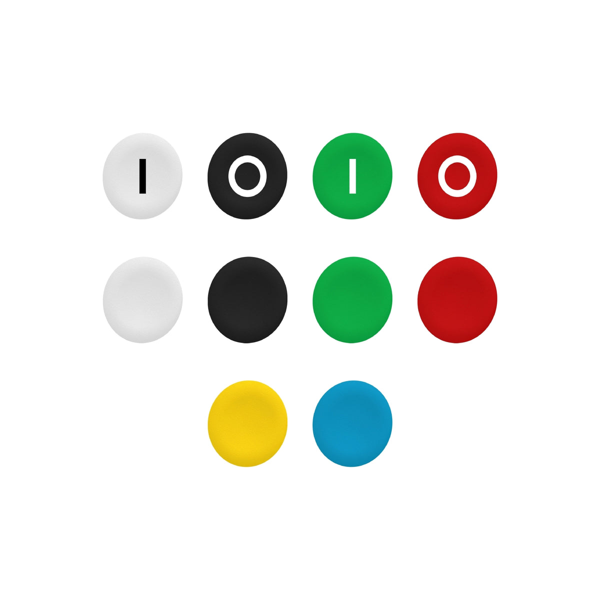 Kit de 10 Tapas Distintas-Diferentes Colores-Ø 22 Schneider Electric ZBA79