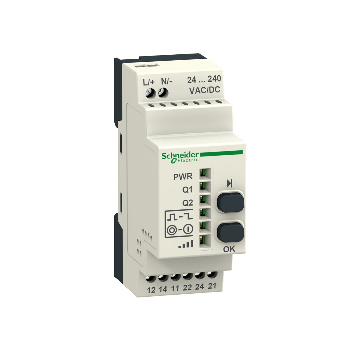 Programmable Receiver-2 Relays-24..240 V AC/DC-2 Pusbuttons-6 Leds Schneider Electric ZBRRA