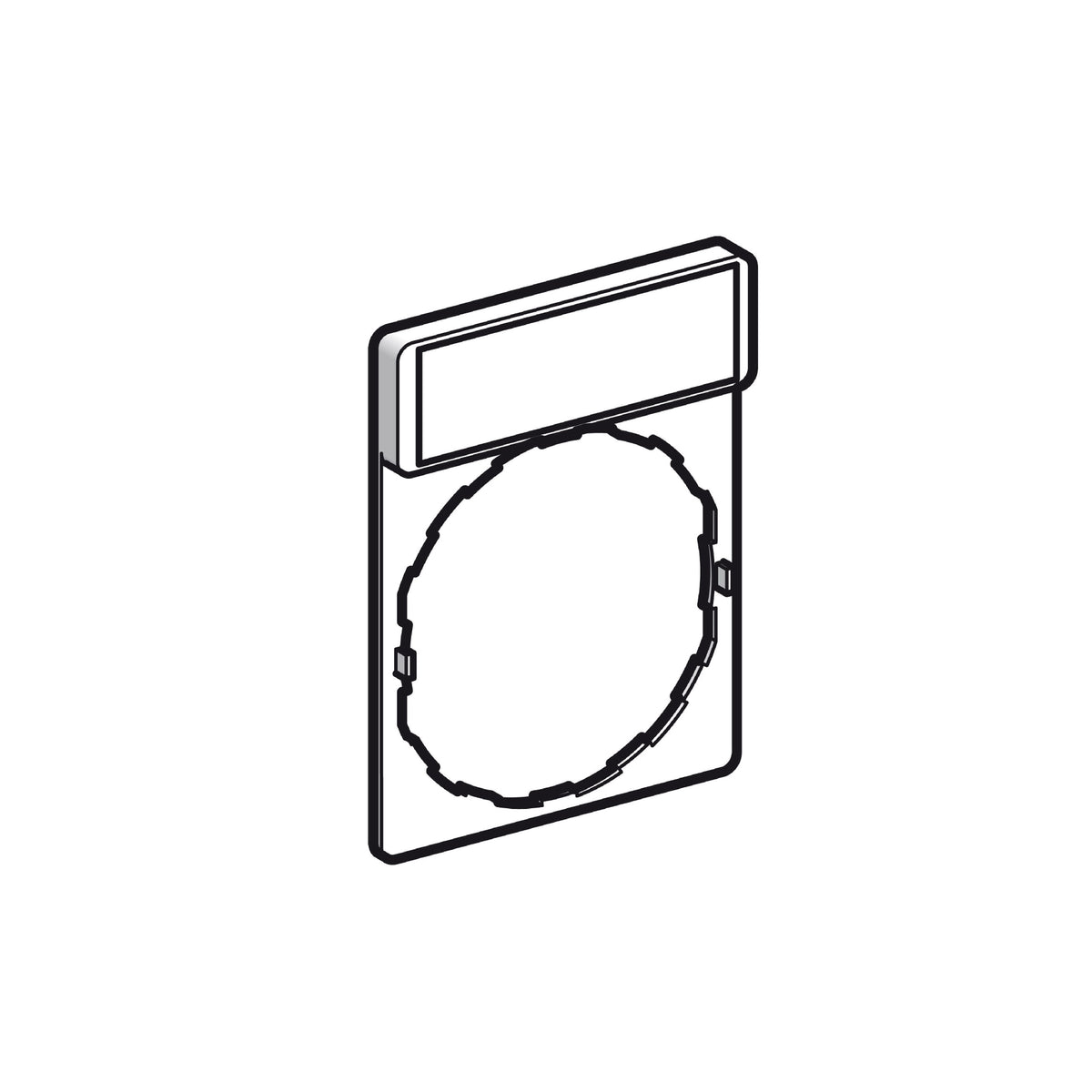 Portaetiqueta 30 X 40 MM Estándar-Ø 22-con Leyenda Parada Schneider Electric ZBY2404