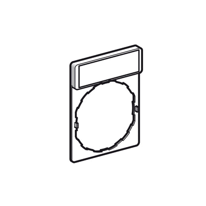 Portaetiqueta 30 X 40 MM Estándar-Ø 22-con Leyenda Parada Schneider Electric ZBY2404