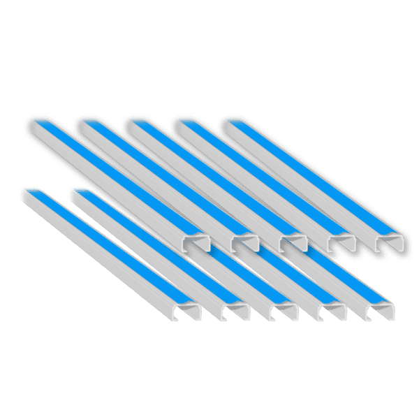 Canaleta Blanca para cable con adhesivo 13x7mm 2 mts. DEXSON 10pz