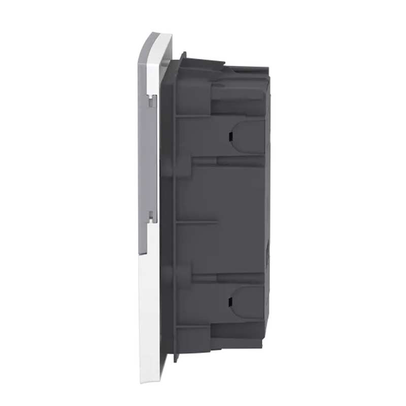 Gabinete de empotrar Mini Pragma 1 filas x 4 módulos, 4 puerta plena. Color gris | Schneider Electric
