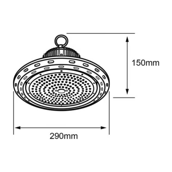 Lámpara colgante LED Luz fría 150W Negro Tecnolite - Imagen 2