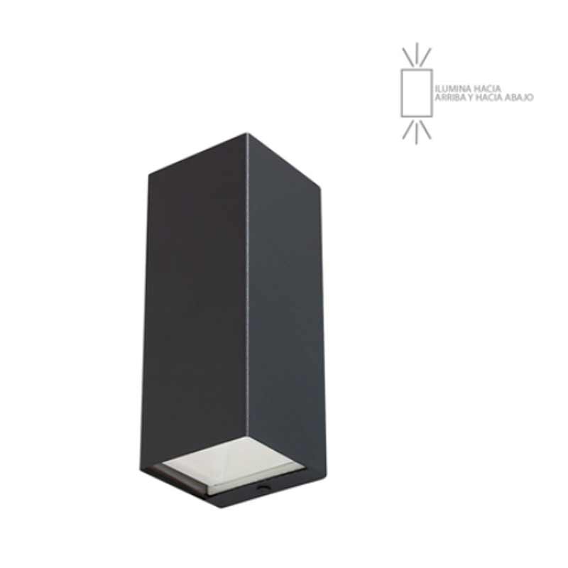 Lámpara pared exterior LED 9W 3000K 420lm sobreponer Gris Hyadum Tecnolite TAMEX