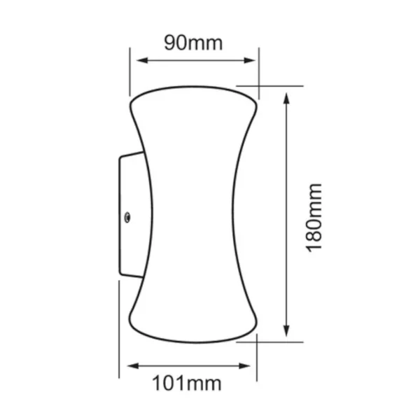 241-12HLED416MV30N-Lámpara de pared exterior LED Luz cálida 12W Fang Tecnolite