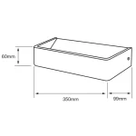 241-20TLLED408MV30B-Lámpara de pared LED GY6.35 x2 Luz cálida 20W Blanco Tecnolite