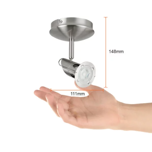 241-60LVC701MVS-Lámpara de techo dirigible GU10 6W Satinado Tecnolite