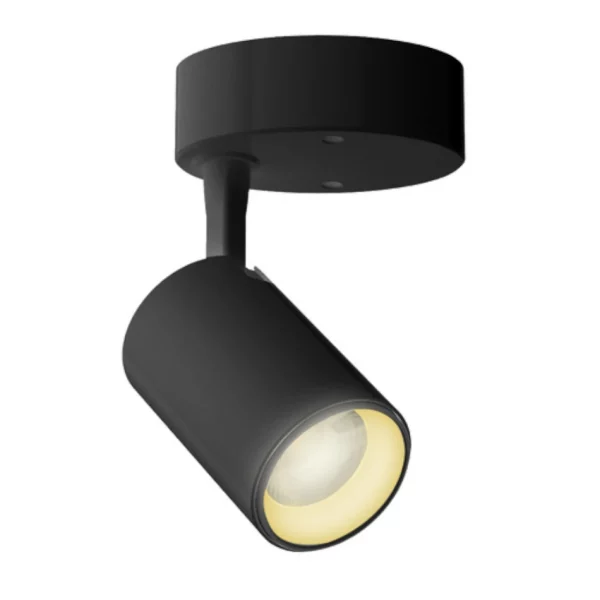 241-7LVCLED005MV30N-Lámpara de techo dirigible LED Luz cálida 7W Negro Tecnolite