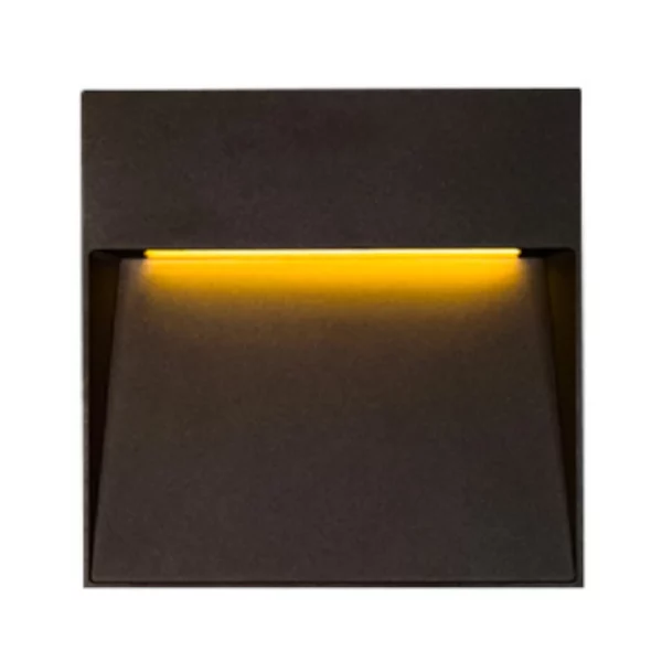 241-8HLED807CV30N-Lámpara de pared-exterior-LED-Luz cálida 8W Negro Kave I-Tecnolite