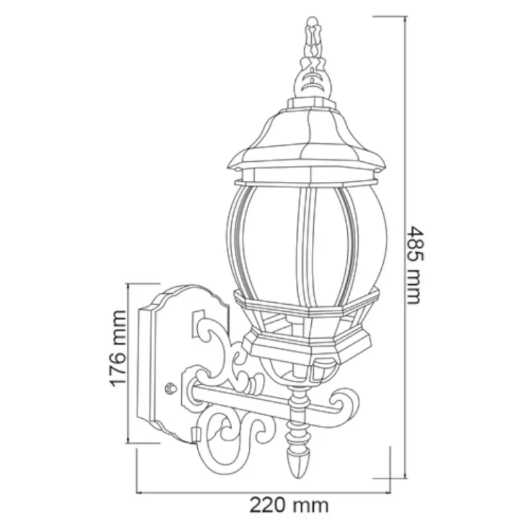 Lámpara Farol Sobreponer 26w E27 Siena Tecnolite