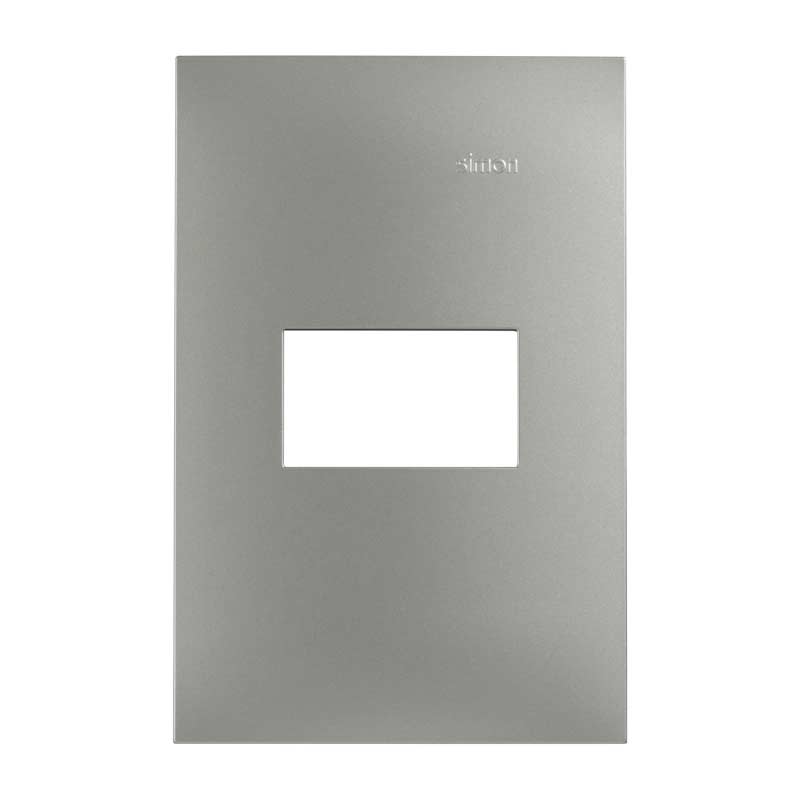 Placa de 1 módulo | Color aluminio mate | Simon 25 Plus | Simon