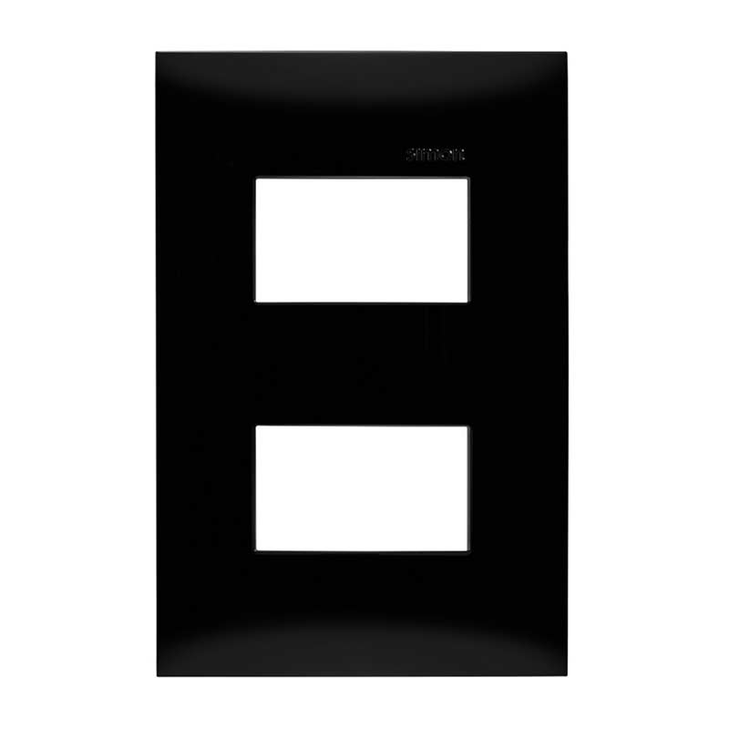 Placa de 2 módulos | color negro bano | Simon 25 Plus | Simon