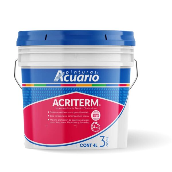 IMPERMEABILIZANTE ACRITERM TERRACOTA 3 AÑOS 4 L.