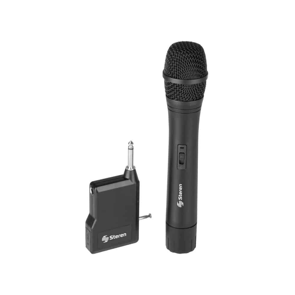 Sistema de 2 micrófonos inalámbricos VHF, de mano y solapa o