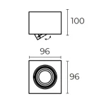 525-TL-2915.B-Lámpara de techo LED dirigible GU5.3 Blanco Illux