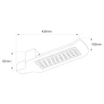 60ESLED730MV65S-Lámpara LED de poste con fotocelda 60W Luz fría Tecnolite