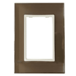 Placa de 3 módulos | Chocolate cristal | Royer 100 PLUS. Eaton