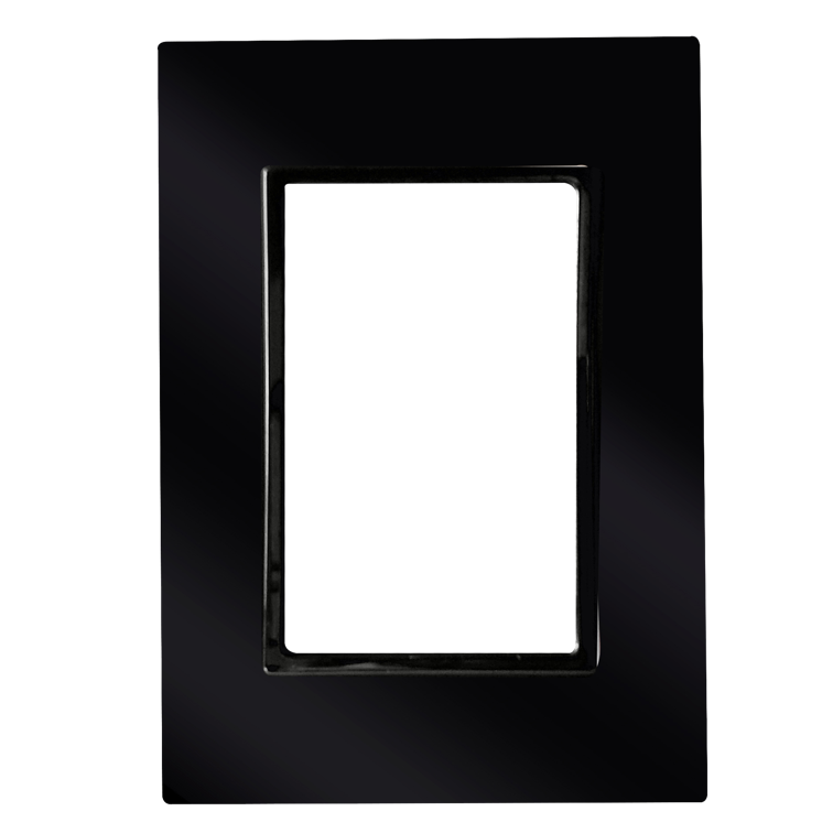 Placa de 3 módulos | Negro cristal | Royer 100 PLUS. Eaton