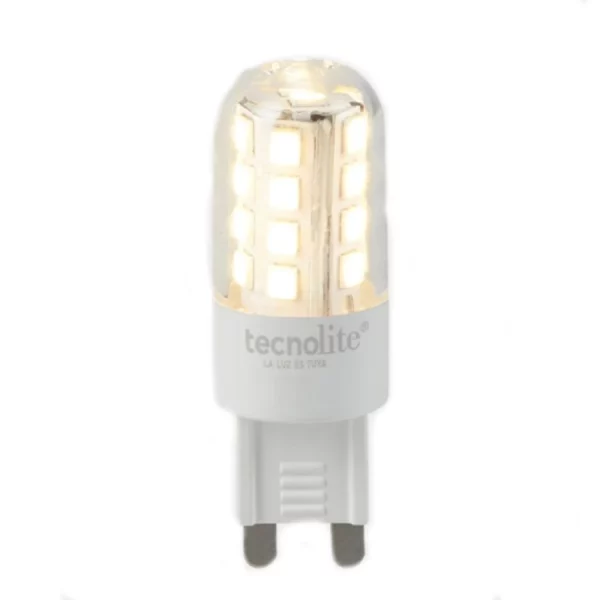 Foco LED-ampolleta atenuable 3W G9 Luz suave cálida-Tecnolite-241-3DG9LED30V300