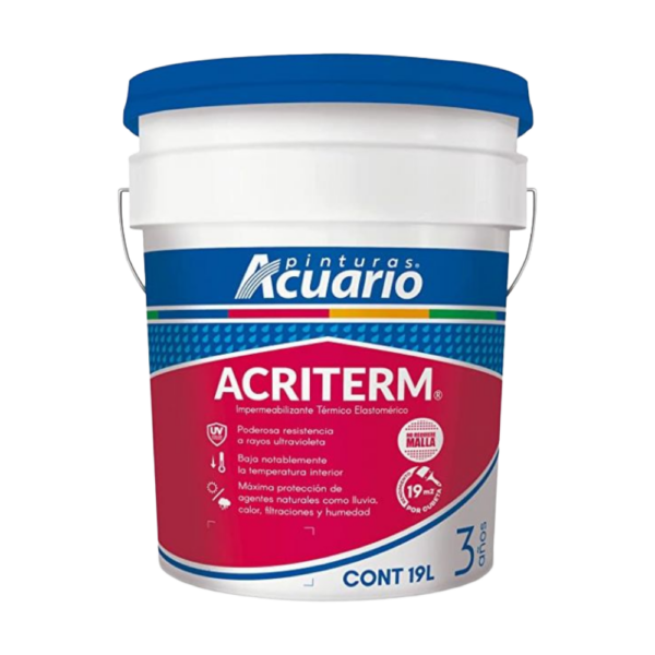 Impermeabilizante Acriterm 3 años 19L Rojo Terracota Acuario IM76190
