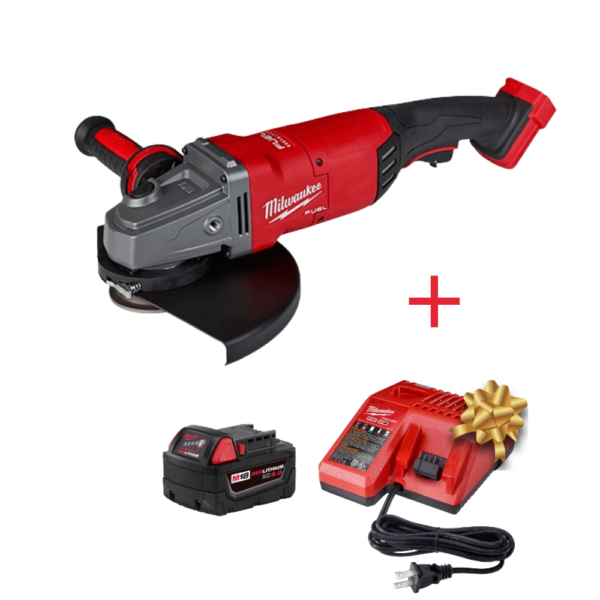 Kit Inalámbrico Esmeriladora de 7 9 M18 Brushless FUEL 18V Milwaukee 2785-20 + Kit Batería y Cargador
