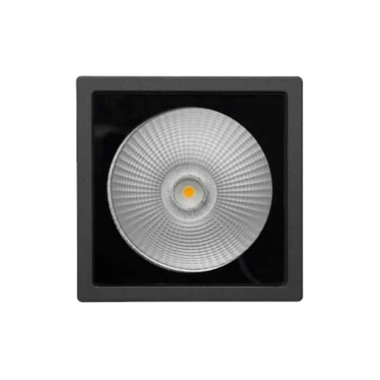 Lampara de techo spot LED Luz calida 8W Negro Illux