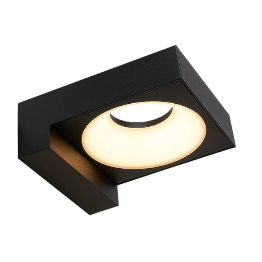 Lámpara de pared exterior LED Luz cálida 8W Negro Tecnolite