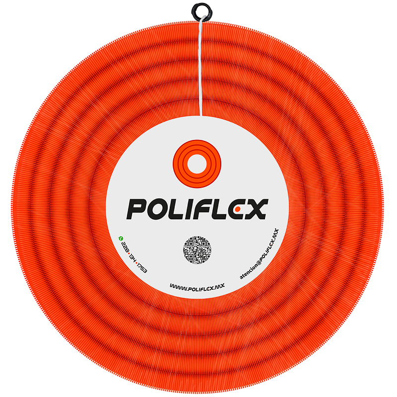 Poliducto 1" tradicional naranja, con Guía (Rollo 50 m) | Poliflex