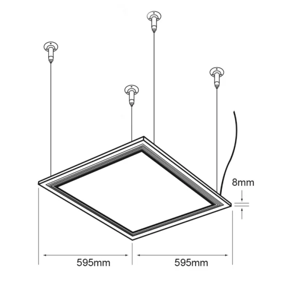 241-PAN-LED-40-40-S-Panel LED Luz blanca fría 40W Satinado Domus I Tecnolite