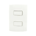 Placa Armada 2 Interruptor 16A Mistic Blanco