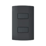 Placa armada con interruptor de escalera Negro Marisio