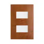 Placa armada con interruptor sencillo + interruptor de escalera Roble Serie 25 Simon