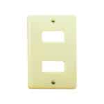 Placa-de-2-módulos-plástico-Marfil-c-tornillos-y-chasis-Royer-069-5322