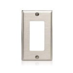 Placa de ascero inoxidable Plateado Leviton