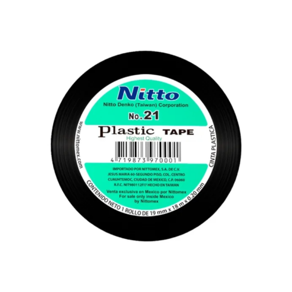 Cinta Nitto 19mm X 18mts, negra. Nitto