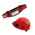lámpara LED para casco + casco milwaukee